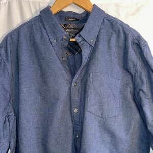 Eddie Bauer Casual Blue Button-Down Shirt